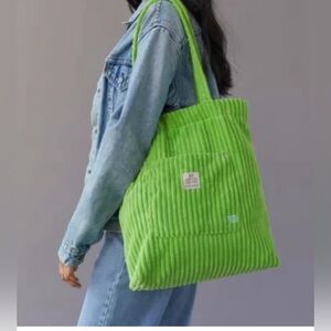 Urban Outfitters BDG Green Corduroy Large Tote Bag-EUC